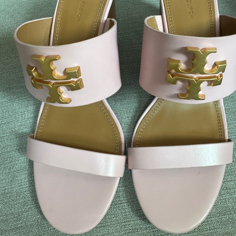 Tory pink wedge sandals